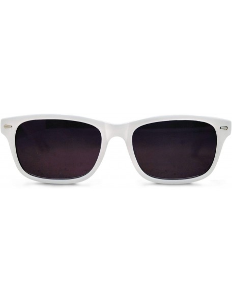 Wayfarer Seymore Retro Reading Sunglasses - NOT Bifocals - White - CI17XHAEEYG $21.53
