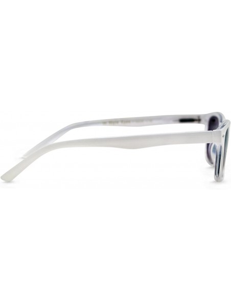 Wayfarer Seymore Retro Reading Sunglasses - NOT Bifocals - White - CI17XHAEEYG $21.53