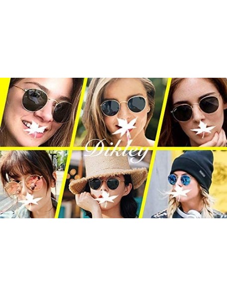 Square Classic Crystal Glass Lens Retro Square/Aviator/Round Metal Frame Sunglasses for Men Women-100% UV400 Protection - C51...