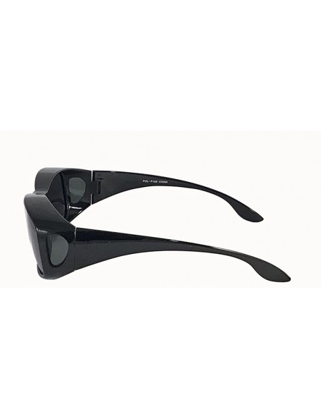 Oval Polarized Fit Over Sunglasses Cover Wrap Driving Anti Glare(GOOD PRICE)- 14.99 - Black - CA18886E7RT $11.76