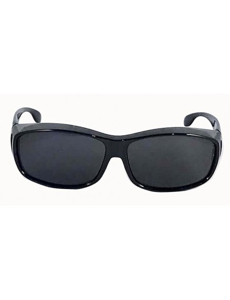 Oval Polarized Fit Over Sunglasses Cover Wrap Driving Anti Glare(GOOD PRICE)- 14.99 - Black - CA18886E7RT $11.76