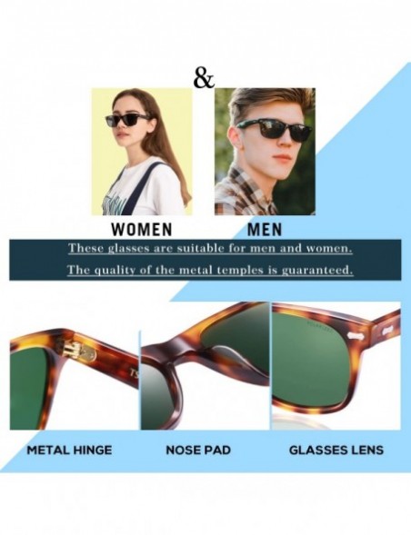 Round Polarized Sunglasses Protection Driving Flexible - Rectangular Tortoise Frame & Green Lens - C318QZWD6CK $21.03