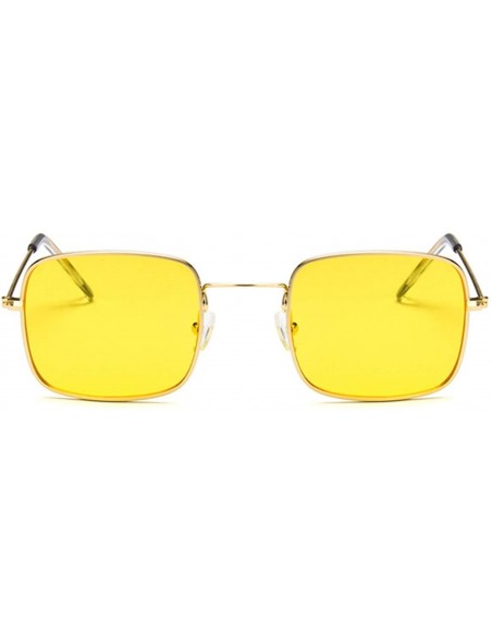 Shield Vintage Small Square Sunglasses Women Red Yellow Clear Lens Sun Glasses Lady Retro Female Ocean Eyewear - C6198ZN3Y7Z ...