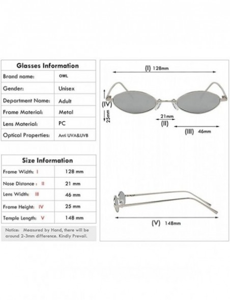 Oval Oval Ultra Thin Small Skinny Slim Narrow Metal Frame Sunglasses Colored Lens - .Gold-red - C718HZOCO84 $8.32