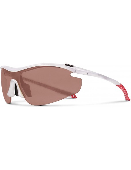 Sport Zeta Silver Golf Sunglasses with ZEISS P5020 Red Tri-flection Lenses - CK18KMO4AD7 $35.29
