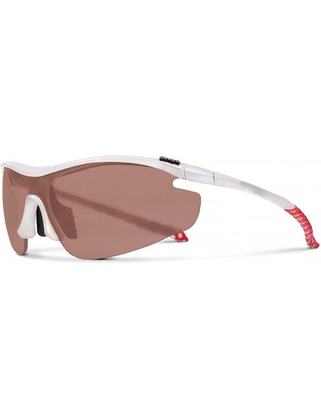 Sport Zeta Silver Golf Sunglasses with ZEISS P5020 Red Tri-flection Lenses - CK18KMO4AD7 $20.73