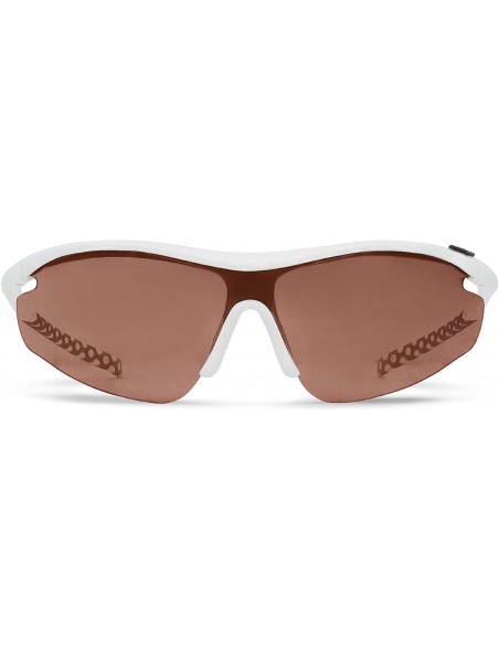 Sport Zeta Silver Golf Sunglasses with ZEISS P5020 Red Tri-flection Lenses - CK18KMO4AD7 $20.73