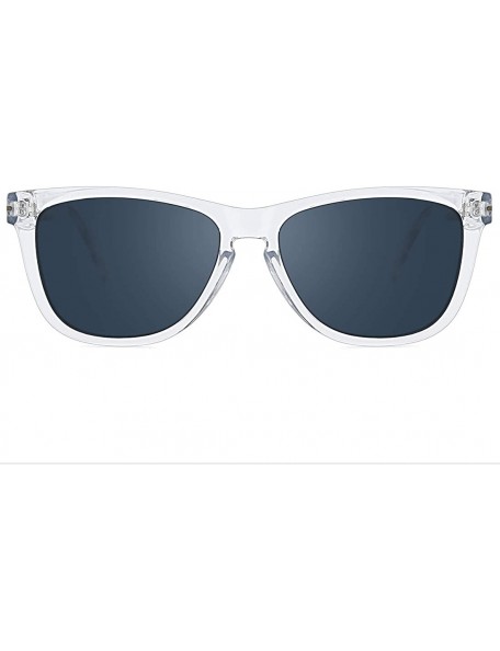 Oversized Vintage Polarized UV400 Protection Sunglasses for Men Women Retro Frosted Frame - C-transparent - CK18UG6XSLK $13.50