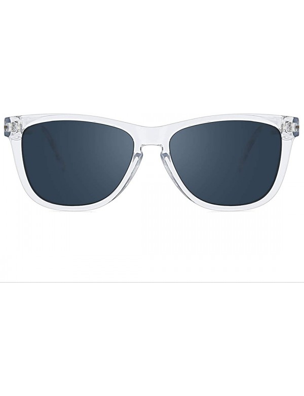 Oversized Vintage Polarized UV400 Protection Sunglasses for Men Women Retro Frosted Frame - C-transparent - CK18UG6XSLK $13.50