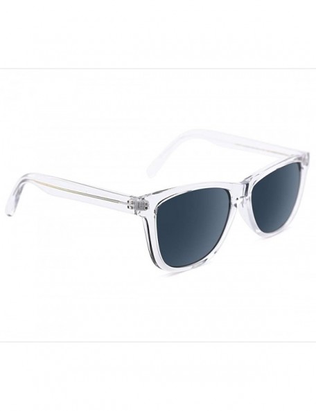 Oversized Vintage Polarized UV400 Protection Sunglasses for Men Women Retro Frosted Frame - C-transparent - CK18UG6XSLK $13.50