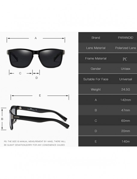 Square Polarized Sunglasses cycling sunglasses Mirrored - Blue - C418UHLS2W0 $11.96