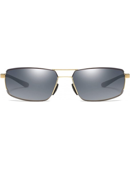 Square Fashion Lightweight Mens Sunglasses Driving Fishing Golf Sunglasses for Men Women - Gold/Gray - C818UOIG0S6 $13.22