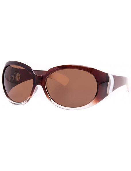 Oval Eyewear Polarized Stardust Sunglasses Dark Crystal Brown Fade - C1117AC5YWB $54.50