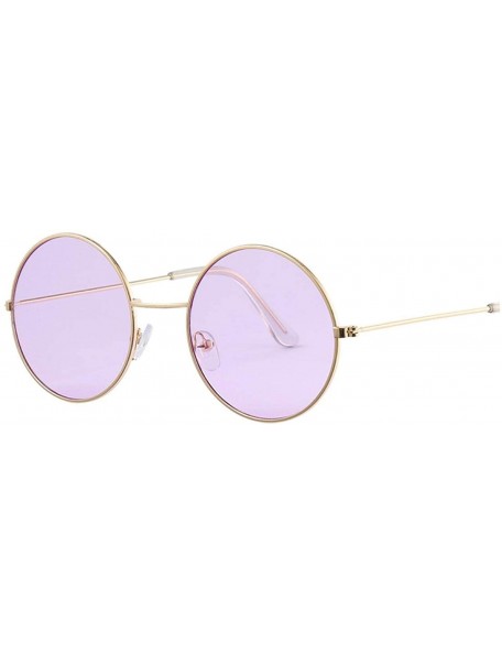 Rimless Women Round Sunglasses Fashion Vintage Metal Frame Ocean Sun Glasses Shade Oval Female Eyewear - C2198ZXYYG4 $63.73