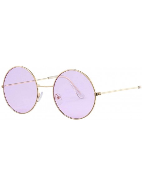 Rimless Women Round Sunglasses Fashion Vintage Metal Frame Ocean Sun Glasses Shade Oval Female Eyewear - C2198ZXYYG4 $27.08