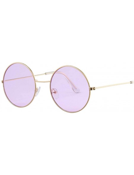 Rimless Women Round Sunglasses Fashion Vintage Metal Frame Ocean Sun Glasses Shade Oval Female Eyewear - C2198ZXYYG4 $27.08