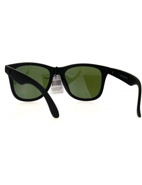 Square KUSH Sunglasses Unisex Classic Square Textured Black Frame Mirror Lens UV 400 - Black - CF186QIA4N0 $8.78