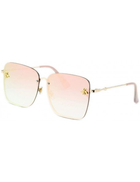 Square Square Metal Sunglasses Retro Sunglasses for Men and Women - 4 - C6198QZDWZ0 $27.04