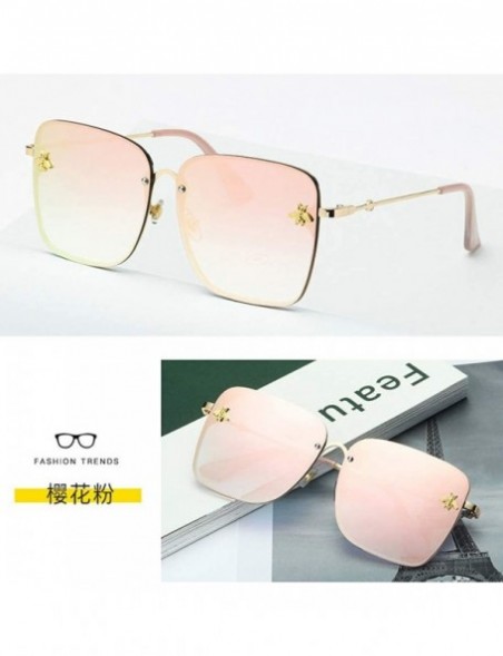 Square Square Metal Sunglasses Retro Sunglasses for Men and Women - 4 - C6198QZDWZ0 $27.04