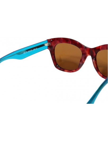 Butterfly Women's Large Butterfly Polarized Multi-Colored Sunglasses - Red/Blue - CH18EO42H8H $20.86