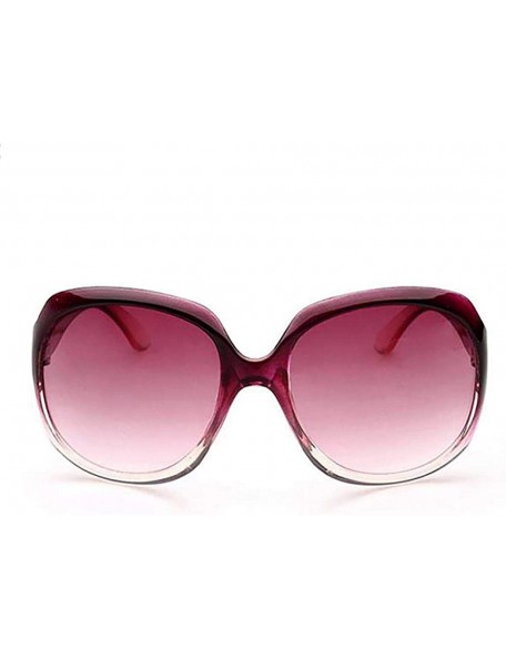 Oversized Women Fashion Personality Travel Oversized Frame Casual Sunglasses Sunglasses - Purple - CO18T7MKH6Z $20.47