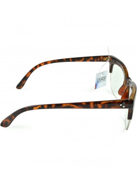 Oversized Unisex Modern Bold Fashion UV Lens Sunglasses in Assorted Colors - Tortoise - CB129KC0LAX $7.20