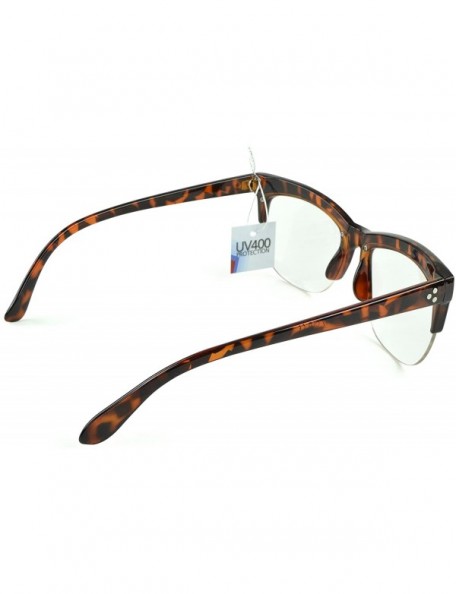 Oversized Unisex Modern Bold Fashion UV Lens Sunglasses in Assorted Colors - Tortoise - CB129KC0LAX $7.20