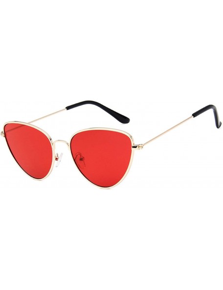 Oversized Vintage Sexy Ladies Cat Eye Sunglasses Women Clear Red Eyewear Metal Frame Sun Glasses For Female UV400 - C01 - C41...
