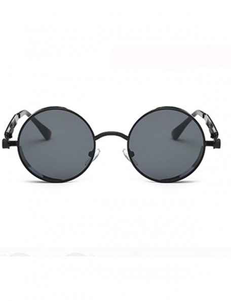 Round Retro Round Steam Punk Sunglasses Men Women Small Circle Sun Glasses Vintage Metal Frame Driving Eyewear - CT197A33G8K ...