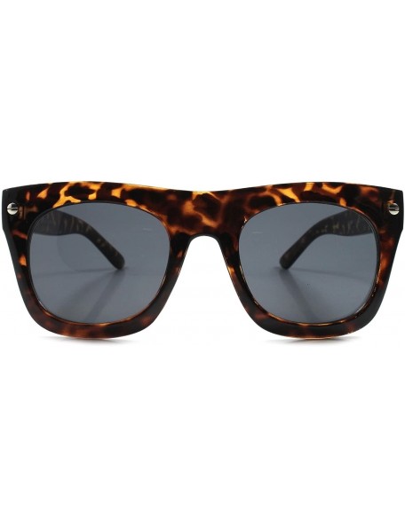 Oversized Vintage Retro Fashion Hip Hop Mens Womens Oversized Square Sunglasses - Tortoise - C31892DZX8A $13.49