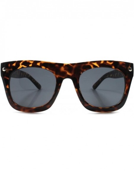 Oversized Vintage Retro Fashion Hip Hop Mens Womens Oversized Square Sunglasses - Tortoise - C31892DZX8A $13.49