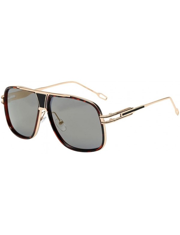 Sport Women Men Fashion Quadrate Metal Frame Brand Classic Summer Sunglasses - A - CD189L5OW6O $13.21