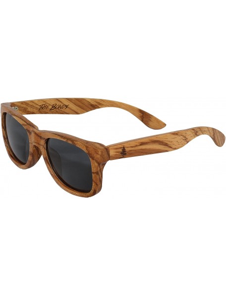 Wayfarer The Bondi by Spruce - Polarized Zebra Wood Floating Sunglasses - CZ12GXO70SD $27.31