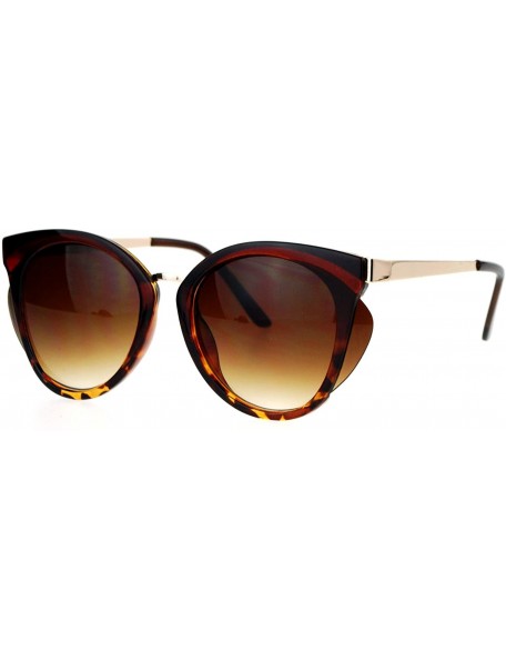 Butterfly Unique Butterfly Fashion Sunglasses Stylish Layered Extended Lens UV 400 - Brown - C218959C06T $9.26