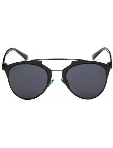 Sport Womens Sunglasses Mirrored Lens Metal Frame in Simple Style - Black/Black - C511Z94DTMP $13.20