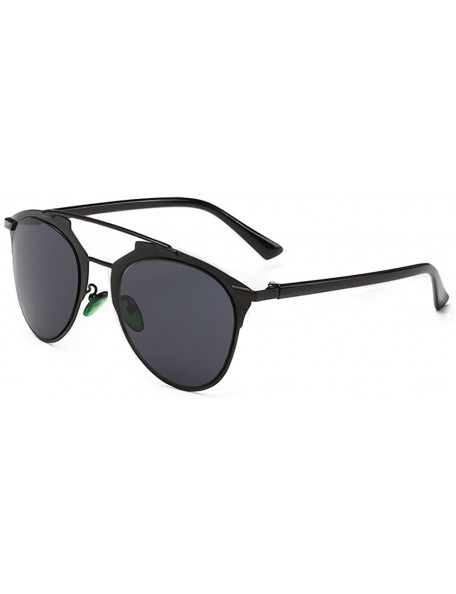 Sport Womens Sunglasses Mirrored Lens Metal Frame in Simple Style - Black/Black - C511Z94DTMP $13.20