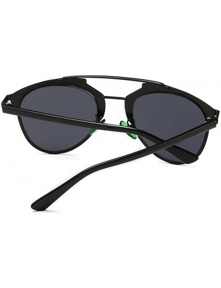 Sport Womens Sunglasses Mirrored Lens Metal Frame in Simple Style - Black/Black - C511Z94DTMP $13.20