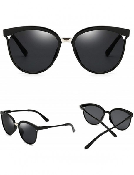Wrap Candies Cat Eye Sunglasses Women Luxury Plastic Sun Glasses Classic Retro Outdoor Oculos De Sol Gafas - Gray Lens - CQ19...