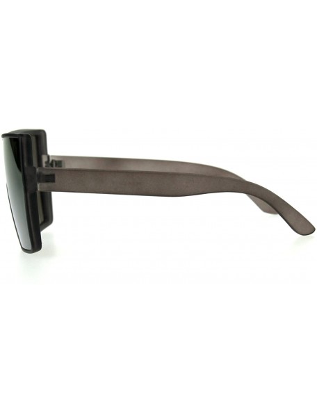 Cat Eye Womens Oversize Shield Bat Shape Robotic Cat Eye Color Mirror Sunglasses - Slate Purple - C018DT2KI8M $9.87