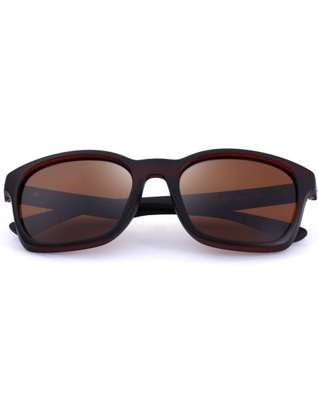 Sport Men Outdoor Sports Polarized Sunglasses Cycling Sun glasses S8458 - Brown - C418C7Q8LX0 $12.24