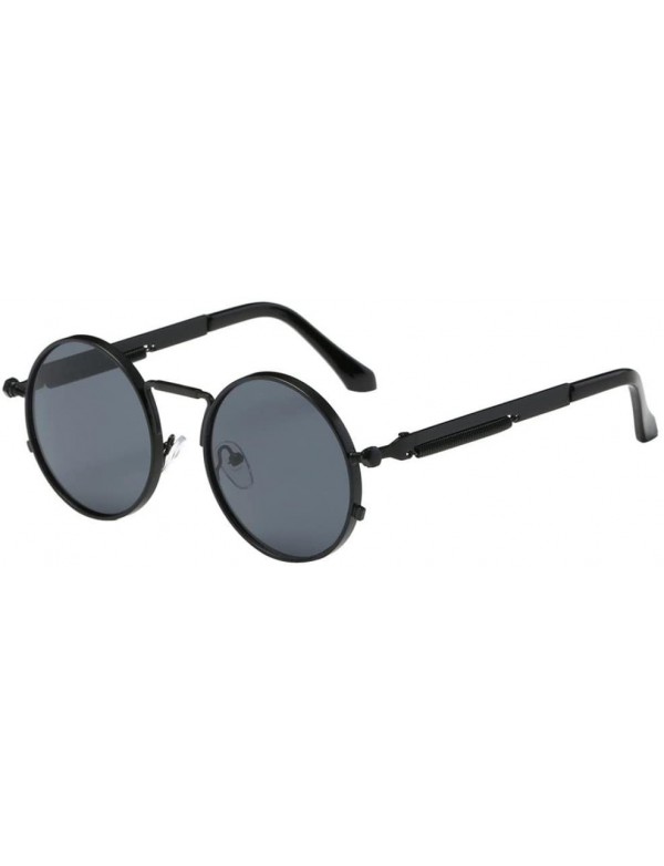 Round Sunglasses Vintage Glasses Integrated - A - CG18DRN73YY $7.06