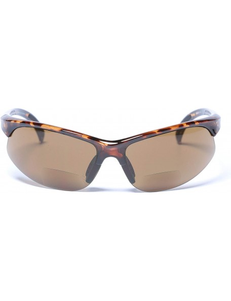 Rimless The Allstars" 3 Pair of our Most Popular Bifocal Sport Wrap Unisex Sunglasses - Brown/Red - CW1963T33HQ $20.32