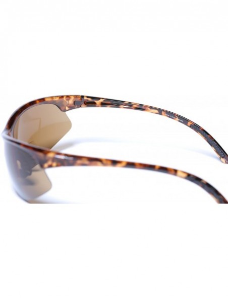 Rimless The Allstars" 3 Pair of our Most Popular Bifocal Sport Wrap Unisex Sunglasses - Brown/Red - CW1963T33HQ $20.32