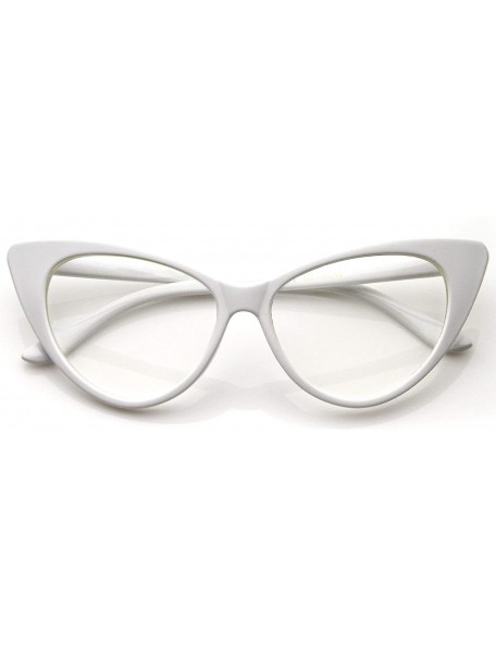 Round Embreeville Cat eye Fashion Sunglasses - White - CV18HGKYTCL $7.72