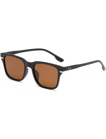 Oversized Men Polarized Sunglasses Driving Driver Sun Glasses For Women Black As Picture - Brown - C018YZWRTGR $9.96