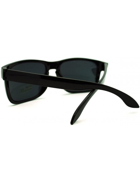 Rectangular Square Rectangular Sunglasses Mens Classic Fashion Multicolor Revo Lens - Black - CE11EAY1GMT $11.31