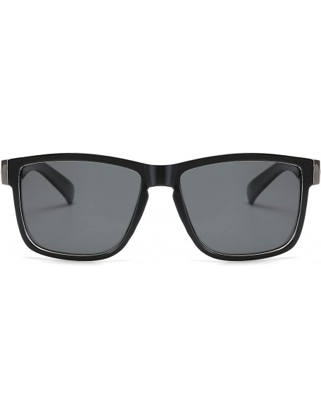 Goggle Polarized Square Sunglasses Women Men Vintage Driving Fishing Glasses - Black Grey - CT192QXOHSE $12.08