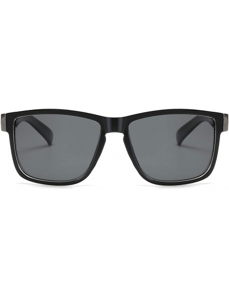 Goggle Polarized Square Sunglasses Women Men Vintage Driving Fishing Glasses - Black Grey - CT192QXOHSE $12.08