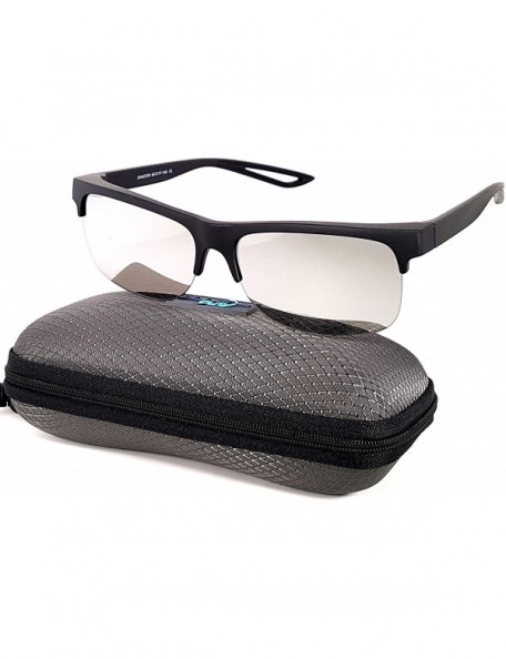 Rectangular Fit Over Polarized Sunglasses Driving Clip on Sunglasses to Wear Over Prescription Glasses - Black-silver - C518S...