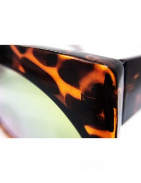 Square 6003 Premium Oversize XL Women Cateye Retro Vintage Mirrored Brand Designer Style Sunglasses - Black Blue - C018HHIUQ3...
